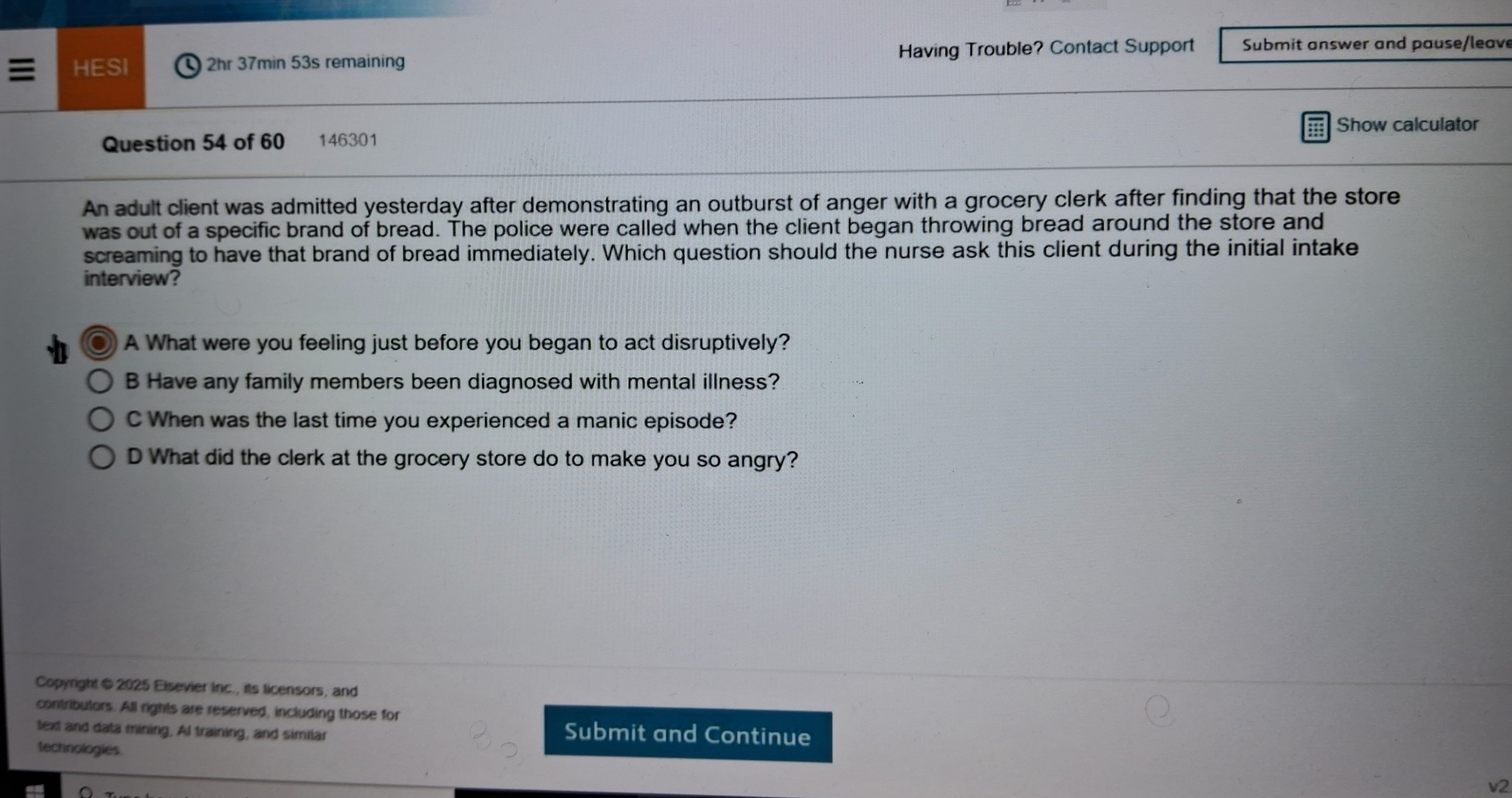 WGU D449 Psych & Mental Health OA3